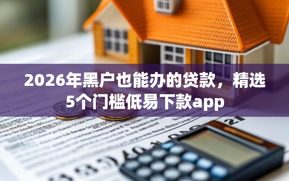 2026年黑户也能办的贷款，精选5个门槛低易下款app
