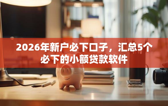 2026年新户必下口子，汇总5个必下的小额贷款软件