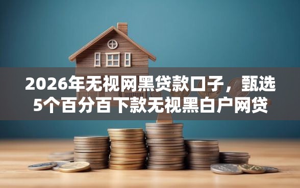 2026年无视网黑贷款口子，甄选5个百分百下款无视黑白户网贷软件