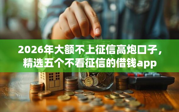 2026年大额不上征信高炮口子，精选五个不看征信的借钱app