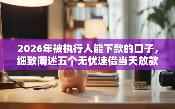 2026年被执行人能下款的口子，细致阐述五个无忧速借当天放款的口子