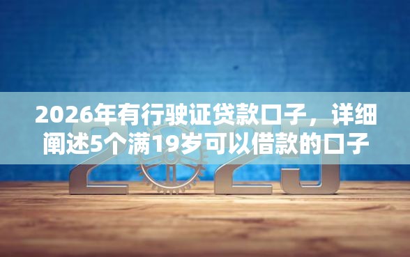 2026年有行驶证贷款口子,详细阐述5个满19岁可以借款的口子 2026年有行驶证贷款口子,详细阐述5个满19岁可以借款的口子