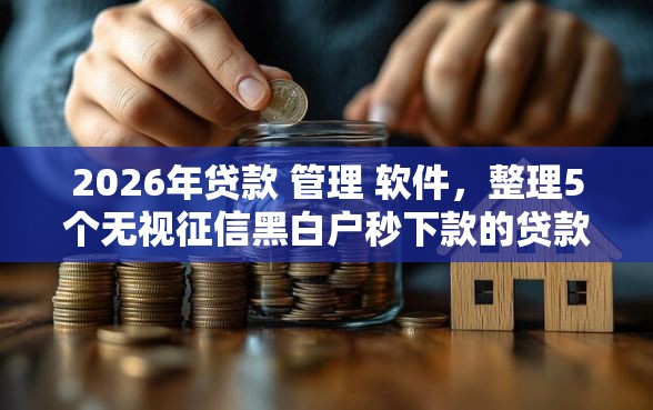 2026年贷款 管理 软件,整理5个无视征信黑白户秒下款的贷款 2026年贷款 管理 软件,整理5个无视征信黑白户秒下款的贷款