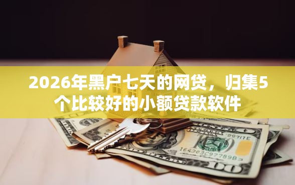 2026年黑户七天的网贷，归集5个比较好的小额贷款软件