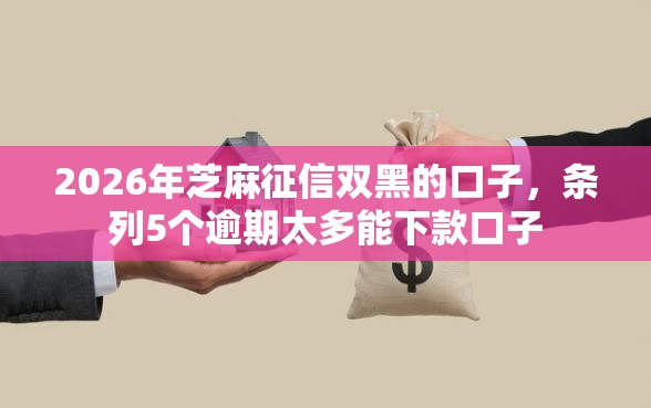 2026年芝麻征信双黑的口子，条列5个逾期太多能下款口子