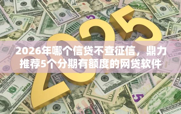 2026年哪个信贷不查征信，鼎力推荐5个分期有额度的网贷软件