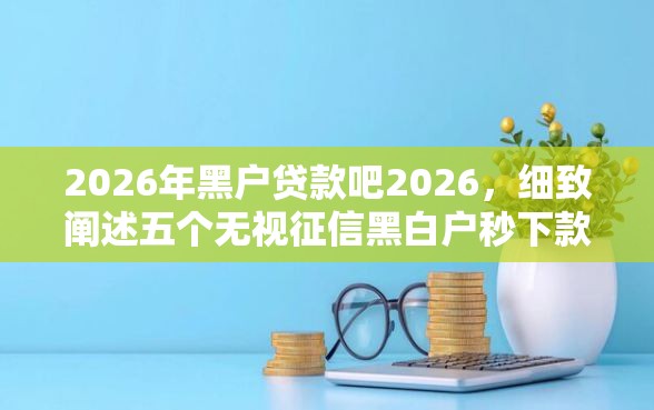 2026年黑户贷款吧2026，细致阐述五个无视征信黑白户秒下款的贷款