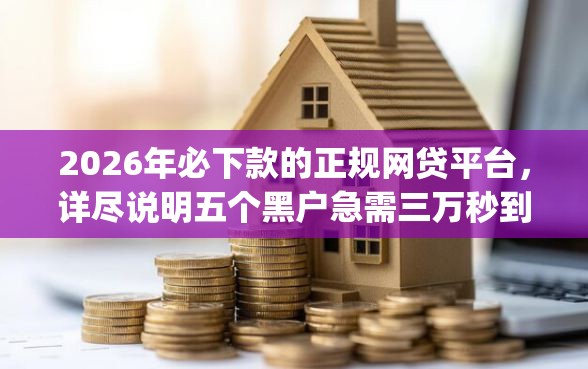2026年必下款的正规网贷平台，详尽说明五个黑户急需三万秒到的的app