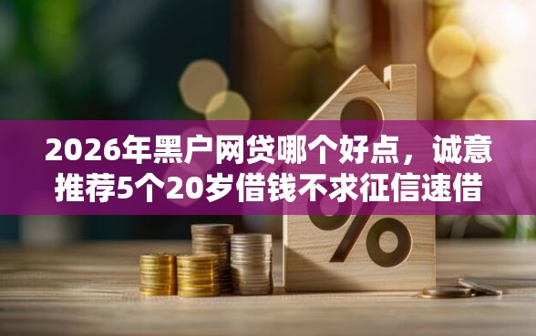 2026年黑户网贷哪个好点，诚意推荐5个20岁借钱不求征信速借软件