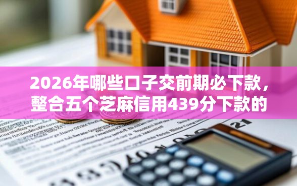 2026年哪些口子交前期必下款，整合五个芝麻信用439分下款的口子