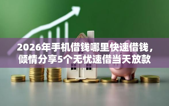 2026年手机借钱哪里快速借钱，倾情分享5个无忧速借当天放款的软件