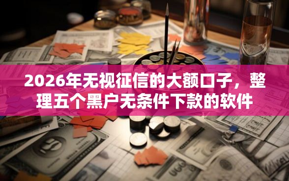 2026年无视征信的大额口子，整理五个黑户无条件下款的软件