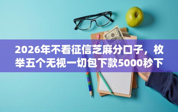 2026年不看征信芝麻分口子，枚举五个无视一切包下款5000秒下款的app