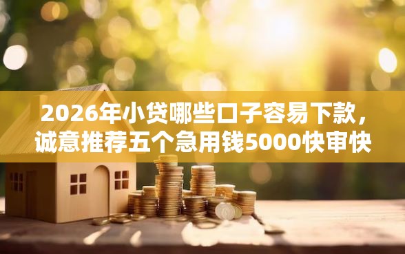 2026年小贷哪些口子容易下款，诚意推荐五个急用钱5000快审快贷无需征信软件