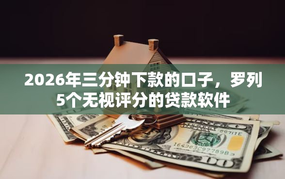 2026年三分钟下款的口子，罗列5个无视评分的贷款软件