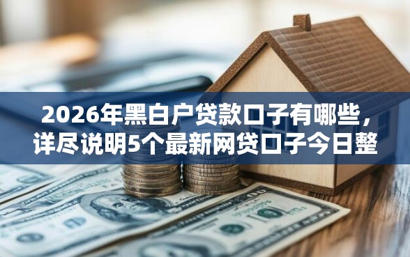 2026年黑白户贷款口子有哪些，详尽说明5个最新网贷口子今日整理这五个口子