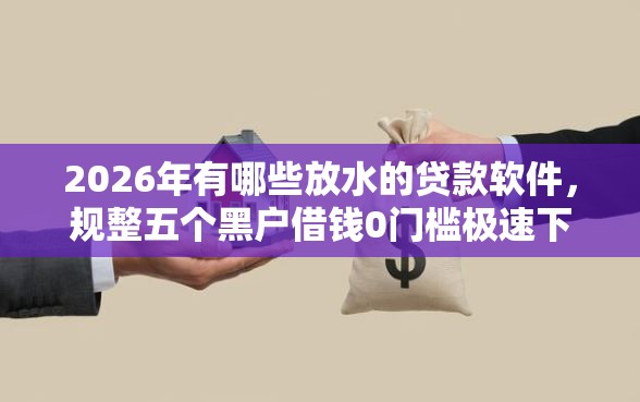 2026年有哪些放水的贷款软件，规整五个黑户借钱0门槛极速下款软件
