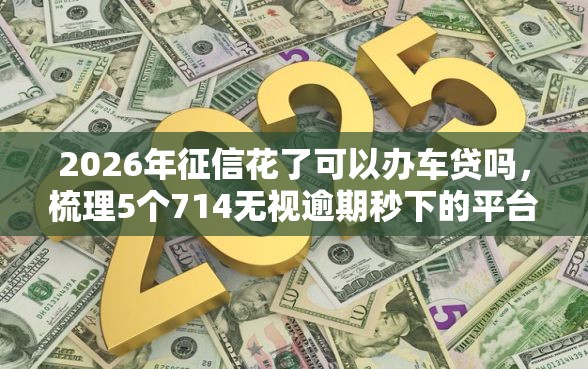 2026年征信花了可以办车贷吗，梳理5个714无视逾期秒下的平台