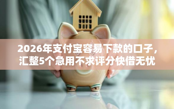 2026年支付宝容易下款的口子，汇整5个急用不求评分快借无忧的口子