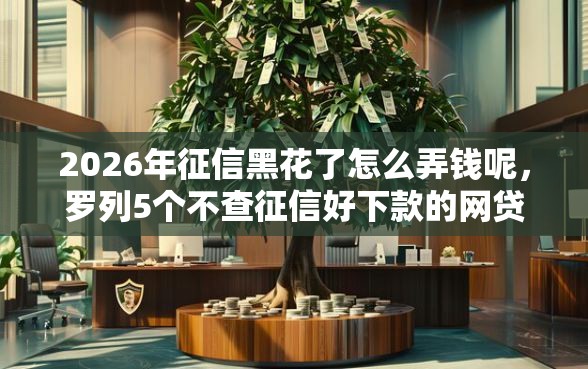 2026年征信黑花了怎么弄钱呢，罗列5个不查征信好下款的网贷口子
