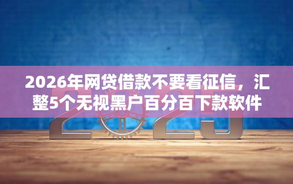 2026年网贷借款不要看征信，汇整5个无视黑户百分百下款软件