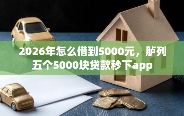 2026年怎么借到5000元，胪列五个5000块贷款秒下app