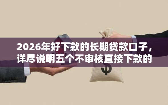 2026年好下款的长期贷款口子，详尽说明五个不审核直接下款的口子