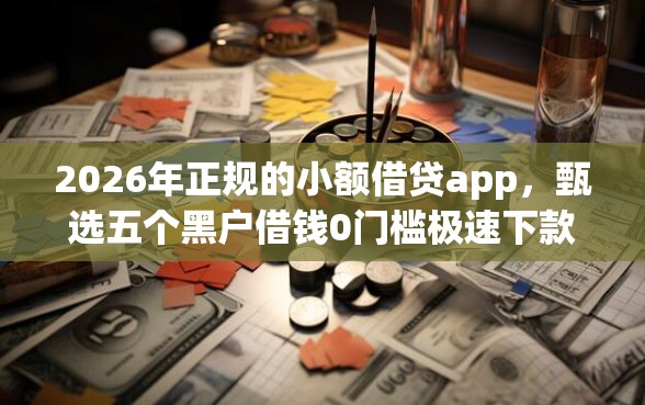 2026年正规的小额借贷app，甄选五个黑户借钱0门槛极速下款口子