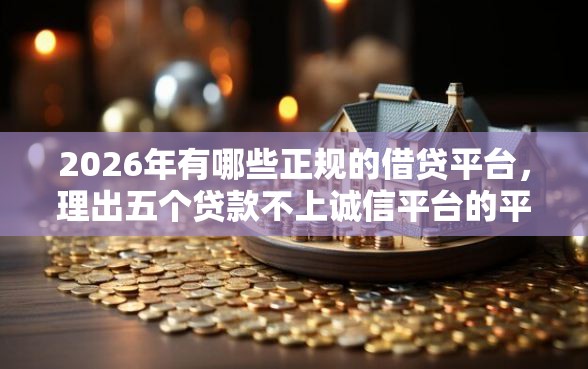 2026年有哪些正规的借贷平台，理出五个贷款不上诚信平台的平台