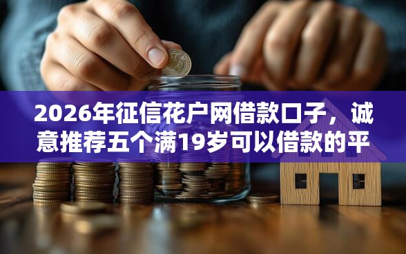 2026年征信花户网借款口子，诚意推荐五个满19岁可以借款的平台