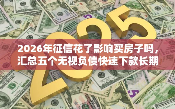 2026年征信花了影响买房子吗，汇总五个无视负债快速下款长期网贷的平台