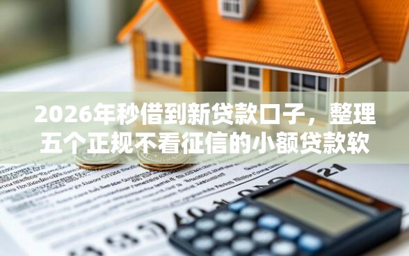 2026年秒借到新贷款口子，整理五个正规不看征信的小额贷款软件