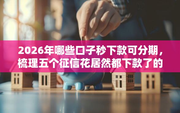 2026年哪些口子秒下款可分期，梳理五个征信花居然都下款了的平台