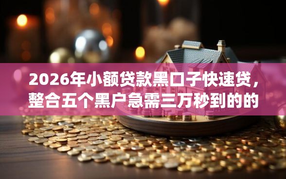 2026年小额贷款黑口子快速贷，整合五个黑户急需三万秒到的的app