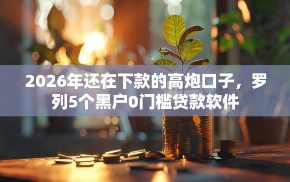 2026年还在下款的高炮口子，罗列5个黑户0门槛贷款软件