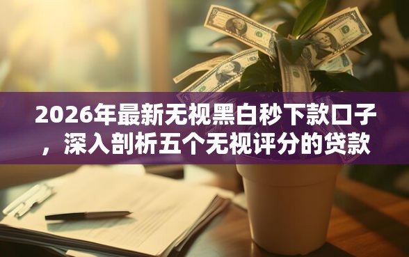 2026年最新无视黑白秒下款口子,深入剖析五个无视评分的贷款口子 2026年最新无视黑白秒下款口子,深入剖析五个无视评分的贷款口子