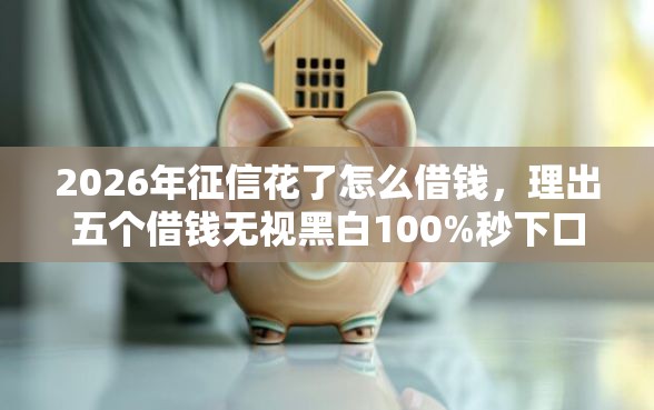 2026年征信花了怎么借钱，理出五个借钱无视黑白100%秒下口子