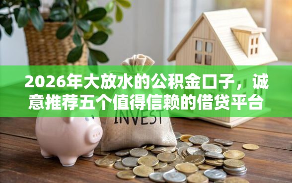 2026年大放水的公积金口子，诚意推荐五个值得信赖的借贷平台