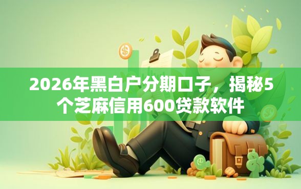 2026年黑白户分期口子，揭秘5个芝麻信用600贷款软件
