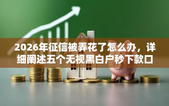 2026年征信被弄花了怎么办，详细阐述五个无视黑白户秒下款口子软件
