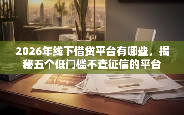 2026年线下借贷平台有哪些，揭秘五个低门槛不查征信的平台
