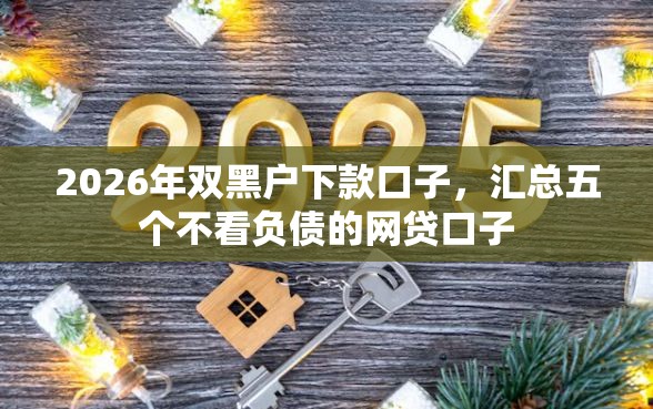 2026年双黑户下款口子,汇总五个不看负债的网贷口子 2026年双黑户下款口子,汇总五个不看负债的网贷口子