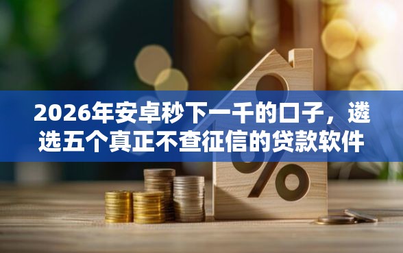 2026年安卓秒下一千的口子，遴选五个真正不查征信的贷款软件