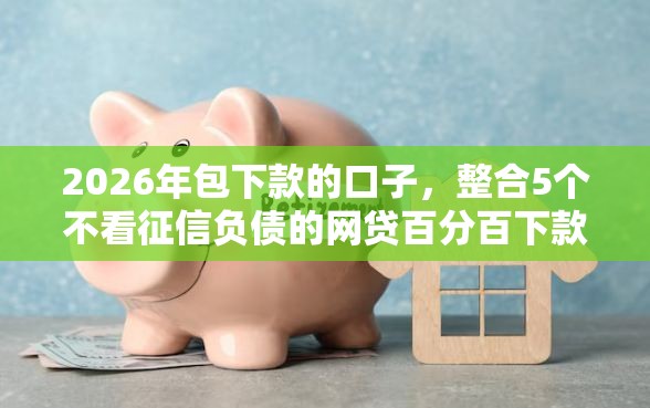 2026年包下款的口子，整合5个不看征信负债的网贷百分百下款口子