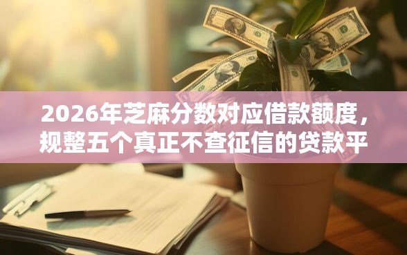 2026年芝麻分数对应借款额度，规整五个真正不查征信的贷款平台