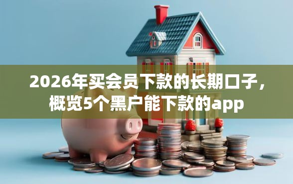 2026年买会员下款的长期口子，概览5个黑户能下款的app