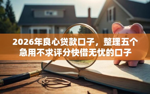2026年良心贷款口子，整理五个急用不求评分快借无忧的口子