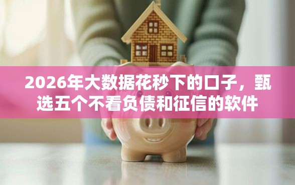 2026年大数据花秒下的口子，甄选五个不看负债和征信的软件