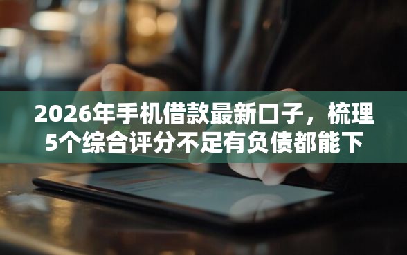 2026年手机借款最新口子，梳理5个综合评分不足有负债都能下款口子