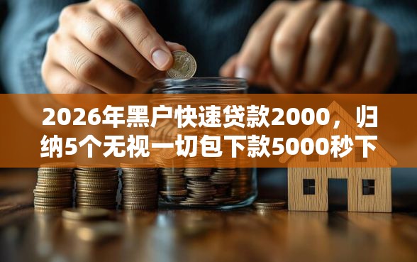 2026年黑户快速贷款2000，归纳5个无视一切包下款5000秒下款的口子